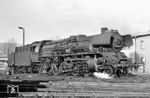 41 1036 vom Bw Saalfeld/Saale (ex 41 036, Henschel, Baujahr 1939) in der Einsatzstelle Göschwitz. 1974 hatte sie den Rekokessel (RAW Halberstadt 1959 98) aus 41 1289 erhalten. Nach ihrer Ausmusterung am 3. Juli 1979 wurden Rahmen und Fahrgestell im Januar 1980 im RAW Meiningen zerlegt. Der Kessel ging im Februar 1980 an das VEB Wohnungsbaukombinat Suhl, BT Plattenwerk Walldorf, 1984 an das VEB Energiekombinat Suhl, Gasturbinen-Kraftwerk Grimmenthal. Mitte der 1980er Jahre wurde dann auch der Kessel verschrottet. (04.1977) <i>Foto: Martin Heller</i>