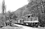 199 872 fährt vor dem P 14409 nach Nordhausen in Ilfeld ein. (06.05.1989) <i>Foto: Thomas Fischer</i>