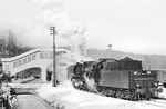 50 3563 rangiert ihren Nahgüterzug in Thermalbad Wiesenbad. (24.02.1983) <i>Foto: Thomas Fischer</i>