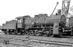 Konserviert abgestellt wartet 57 2139 in ihrem Heimat-Bw Stendal auf ihr weiteres Schicksal. 3 Monate später wurde sie z-gestellt, am 22.02.1971 ausgemustert und im August 1971 in Brandenburg zerlegt. (01.05.1970) <i>Foto: Rudi Lehmann, Slg. A. Höfig</i>