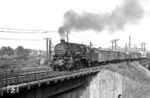58 1458 (ex 58 458) mit dem Rangierfunknamen "RITA" vor einem Güterzug in Dresden-Friedrichstadt. (13.07.1971) <i>Foto: Rudi Lehmann, Slg. A. Höfig</i>