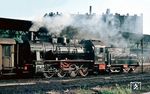 Im Sommer 1960 waren alle Berliner G 8¹ beim Bw Berlin-Lichtenberg zusammengezogen worden. Zum Bestand der 1968 noch vorhandenen 13 Maschinen gehörte auch 55 3634, die den Rangierdienst im Bahnhof Berlin-Lichtenberg erledigte. (08.1968) <i>Foto: Rolf Hahmann</i>