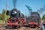Im Bahnhof Beekbergen versammelte sich während der Veranstaltung "Terug naar Toen" eine stattliche Anzahl von betriebsfähigen ehemaligen DB-Dampflokomotiven, die man sich bei anderer Gelegenheit auch in Deutschland wünschen würde. Dazu gehören die vereinseigenen 41 241 und 23 076. Es beeindruckt durchaus, was die 1975 gegründete Veluwsche Stoomtrein Maatschappij (VSM) auf die Beine gestellt hat. (06.09.2026) <i>Foto: Joachim Schmidt</i>