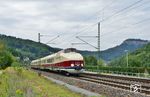 Am 12. September 2026 startete der VT 18.16.07 als "Elbe-Neiße-Kurier" zu einer Rundfahrt durch seine sächsische Heimat von Dresden nach Görlitz und zu einem Abstecher nach Bad Schandau. Im Elbtal wurde er bei Königstein (Sächsische Schweiz) erwartet. (12.09.2026) <i>Foto: Sylvio Ohlt</i>