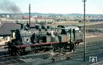 Planmäßig fuhren die Aalener 78er auch bis Crailsheim. Dort ergänzt 78 358 (Bw Aalen) ihre Wasservorräte. Zwei Monate später schied sie aus dem Bestand aus. (03.1967) <i>Foto: Rolf Hahmann</i>