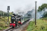 Die neu wieder in Betrieb genommene 99 4631 mit dem „Nordstrecken-Zug“ anläßlich der "Vulcantage auf Rügen" in Serams. (17.10.2026) <i>Foto: Joachim Schmidt</i>