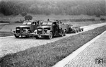 Ein Kaelble-Culemeyer Gespann auf Überführungsfahrt nach Dresden auf der gepflasterten Reichsautobahn 18 (heutige A 4). (1937) <i>Foto: RVM</i>