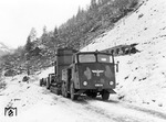 Nach dem "Anschluss" Österreichs im März 1938 an das Deutsche Reich wurden die Culemeyer-Einsätze mitunter auf die neu geschaffene "Ostmark" ausgeweitet, hier auf winterlichen Pfaden mit einem 60 t schweren Hochdruckwassergerät in der Steiermark. (1939) <i>Foto: RVM</i>
