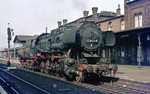 52 8150 (am 24.11.1965 aus 52 7242 rekonstruiert) auf RAW-Probefahrt im Bahnhof Stendal. (30.08.1976) <i>Foto: Wolfgang Bügel</i>