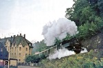 86 1001 mit P 17622 nach Blauenthal an der Bockauer Talstraße in Aue. (03.09.1976) <i>Foto: Wolfgang Bügel</i>