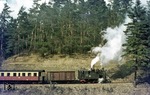 99 6102 hat mit P 69725 (Alexisbad - Harzgerode) ihr Ziel fast erreicht. (04.04.1977) <i>Foto: Joachim Bügel</i>