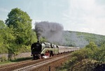 02 0201 kachelt mit Sonderzug P 27741 die Rampe von Sangerhausen nach Blankenheim hinauf. (14.05.1977) <i>Foto: Wolfgang Bügel</i>