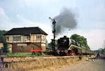 Ausfahrt frei für 02 0201 in Sandersleben. (14.05.1977) <i>Foto: Wolfgang Bügel</i>