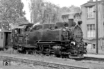 99 776 im Bahnhof Meinersdorf. (17.06.1966) <i>Foto: W. A. Reed</i>