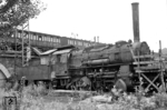 56 101 (Henschel&Sohn Kassel, Baujahr 1919) fristete noch einige Jahre als Heizlok in Dresden an der Wiener Straße ihr Dasein. (21.06.1966) <i>Foto: W. A. Reed</i>