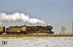 Durch die letzten Schneereste bei Arnsdorf dampft 03 2150 mit P 3807 nach Görlitz. (21.02.1978) <i>Foto: Wolfgang Bügel</i>