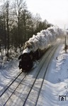 03 2150 mit P 3807 nach Görlitz östlich von Bischofswerda. (21.02.1978) <i>Foto: Wolfgang Bügel</i>