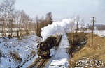 03 2150 vor P 3807 nach Görlitz auf dem ehemaligen zweigleisigen Streckenabschnitt bei Kittlitz. (21.02.1978) <i>Foto: Wolfgang Bügel</i>