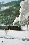 94 1292 bei einer Scheinanfahrt nahe Thomasmühle. (18.02.1978) <i>Foto: Wolfgang Bügel</i>