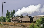 03 2098 vor drohender Gewitterkulisse mit P 9536 nach Halberstadt in Frose. (10.06.1978) <i>Foto: Wolfgang Bügel</i>