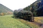 Da wurde der Brenner nur für die Fotografen aufgedreht: 95 0014 mit P 18005 bei Oberloquitz. (13.10.1977) <i>Foto: Wolfgang Bügel</i>