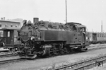 99 747 wurde 1929 von der BMAG Berlin geliefert und tat zunächst in Zittau Dienst. Heute gehört sie zum Bestand der Weißeritztalbahn und ist immer noch im Einsatz. (23.06.1966) <i>Foto: Will A. Reed</i>