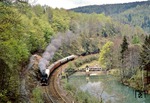 Und nochmals der Sonderzug mit 86 1001 zwischen Aue (Sachs) und Lauter. (15.05.1978) <i>Foto: Joachim Bügel</i>