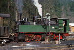 Mit einem authentischen Grün (selbst auf dem Nummernschild) und einer originalen Patina fasst die Mallet 99 5901 in Alexisbad Wasser. (26.02.1978) <i>Foto: Ludger Kenning</i>