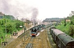 Ausfahrt des Sonderzuges mit 41 1231 und 03 2105 in Belzig. (20.05.1978) <i>Foto: Joachim Bügel</i>