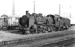 Die beim Bw Leipzig Hbf West beheimatete 38 3348 wartet im Vorfeld des Leipziger Hauptbahnhofs. (12.08.1969) <i>Foto: Johannes Glöckner</i>