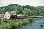 Der Sonderzug mit 86 1001 hat Scharfenstein erreicht. (11.06.1978) <i>Foto: Wolfgang Bügel</i>