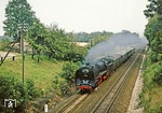 01 204 (01 2204) mit einem perfekt gebildeten historischen Sonderzug bei Arnsdorf (Strecke Dresden - Görlitz).  (13.08.1978) <i>Foto: Wolfgang Bügel</i>