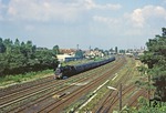 03 2058 (Bw Leipzig) fährt vor D 567 von Berlin-Schöneweide über Leipzig Hbf nach Reichenbach/Vogtland durch die damals noch umfangreich vorhandenen Gleisanlagen des Bahnhofs Luckenwalde. (08.09.1978) <i>Foto: Joachim Bügel</i>