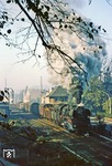 Ausfahrt des Dg 51431 (Gera - Glauchau) mit 58 3003 in Schmölln. (13.10.1978) <i>Foto: Wolfgang Bügel</i>