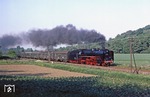 Dem E 805 mit 01 2114 folgte der E 807 mit 01 2204, der hier im Tal der Weißen Elster bei Schkauditz nach Saalfeld unterwegs ist. (06.06.1980) <i>Foto: Wolfgang Bügel</i>