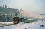 Mit P 4005 nach Saalfeld dampft 01 0531 in Orlamünde vorbei. (05.01.1979) <i>Foto: Wolfgang Bügel</i>