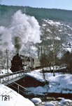 95 0016 mit P 18004 an der Steinach in Blechhammer. (28.02.1979) <i>Foto: Wolfgang Bügel</i>