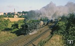 Hinter Angermünde fährt 44 0614 mit Gag 57561 südwärts. (16.09.1979) <i>Foto: Wolfgang Bügel</i>