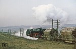 Als Schiebelok am Gipszug Gag 56405 half 44 0056 (44 1056 vom Bw Sangerhausen) tatkräftig mit. (24.12.1979) <i>Foto: Joachim Bügel</i>
