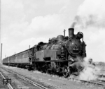 75 574 macht sich in Großbothen für die nächste Fahrt auf der Muldentalbahn bereit. (07.1967) <i>Foto: Slg. Erich Preuß</i>