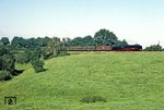 01 2204 mit P 3025 kurz vor Weida. (03.09.1980) <i>Foto: Wolfgang Bügel</i>