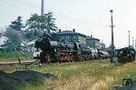 52 8096 (Bw Zittau) rangiert im Bahnhof Wilthen an der Bahnstrecke von Oberoderwitz. (04.09.1980) <i>Foto: Wolfgang Bügel</i>