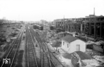 Aufbauarbeiten der Zugbildungsanlage in Dresden-Altstadt nach den Zerstörungen des Zweiten Weltkriegs. (26.06.1946) <i>Foto: RBD Dresden</i>
