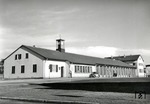 Der nach dem Krieg errichtete Neubau des Bahnhofs Freudenstadt Stadtbahnhof an der Murgtalbahn. 1901 wurde der württembergische Teil der durch das Murgtal Richtung Rastatt führenden Bahnstrecke eröffnet, die bis 1928 in Klosterreichenbach endete. Dabei entstand in Freudenstadt der zentrumsnahe und 75 Meter höher gelegene Stadtbahnhof nördlich des Stadtzentrums. Bei dem ersten Empfangsgebäude handelte es sich um einen Einheitsbahnhof vom Typ IIIb, wie er häufig bei Bahnhöfen im Murgtal angewandt wurde. 1938 entstand ein neues EG, das 1945 zerstört wurde. An seiner Stelle wurde zwischen 1951 und 1954 ein moderner Neubau errichtet, in dem auch das Stellwerk untergebracht war. Der Hauptteil ist ein einstöckiger langgestreckter Bau mit einem markanten Uhrenturm. Östlich an das Empfangsgebäude schloss ein Güterschuppen an.  (1954) <i>Foto: Willi Doh</i>