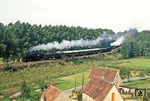 86 001 (und 50 849) mit Sonderzug P 23583 nach Nossen in Graupzig. (06.10.1980) <i>Foto: Joachim Bügel</i>