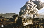 62 015 verlässt mit einem Filmsonderzug den Bahnhof Eisenach. (05.12.1990) <i>Foto: Wolfgang Bügel</i>