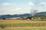 44 0414 (ex 44 414, Henschel, Baujahr 1941) mit Ng 66422 auf dem Weg nach Unterwellenborn. (10.10.1980) <i>Foto: Joachim Bügel</i>