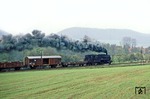 95 0027 mit Dg 54444 im Werratal zwischen Themar und Grimmenthal bei Vachdorf. (20.04.1981) <i>Foto: Wolfgang Bügel</i>