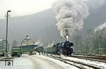 41 1225 beim Fotohalt im Bahnhof Sitzendorf-Unterweißbach. (26.02.1982) <i>Foto: Wolfgang Bügel</i>