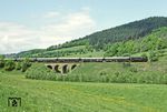 95 0027 mit Sonderzug D 24407 bei Rottenbach. (28.05.1981) <i>Foto: Wolfgang Bügel</i>